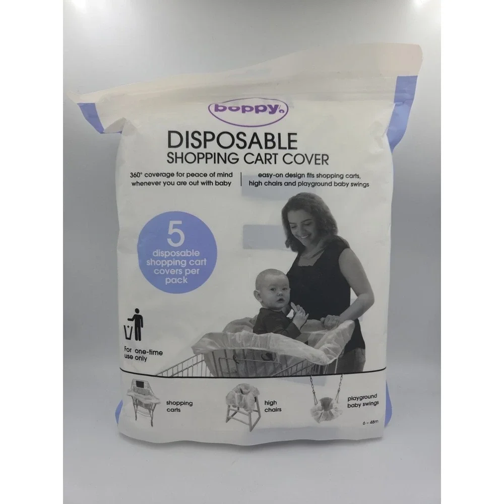 Boppy New Shopping Cart High Chair Playground Swing Disposable Cover 5 Pieces
